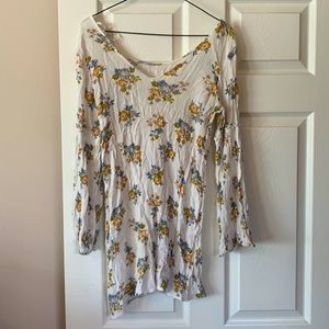 Floral long sleeve boho top